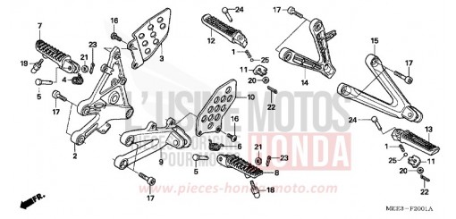MARCHE (CBR600RR5/6) CBR600RR6 de 2006
